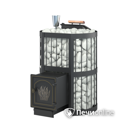 Дровяная банная печь Везувий Ураган Стандарт 16 ДТ-4 с закрытой каменкой чугун в Звенигороде